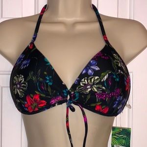 Eidon floral, string bikini top size medium